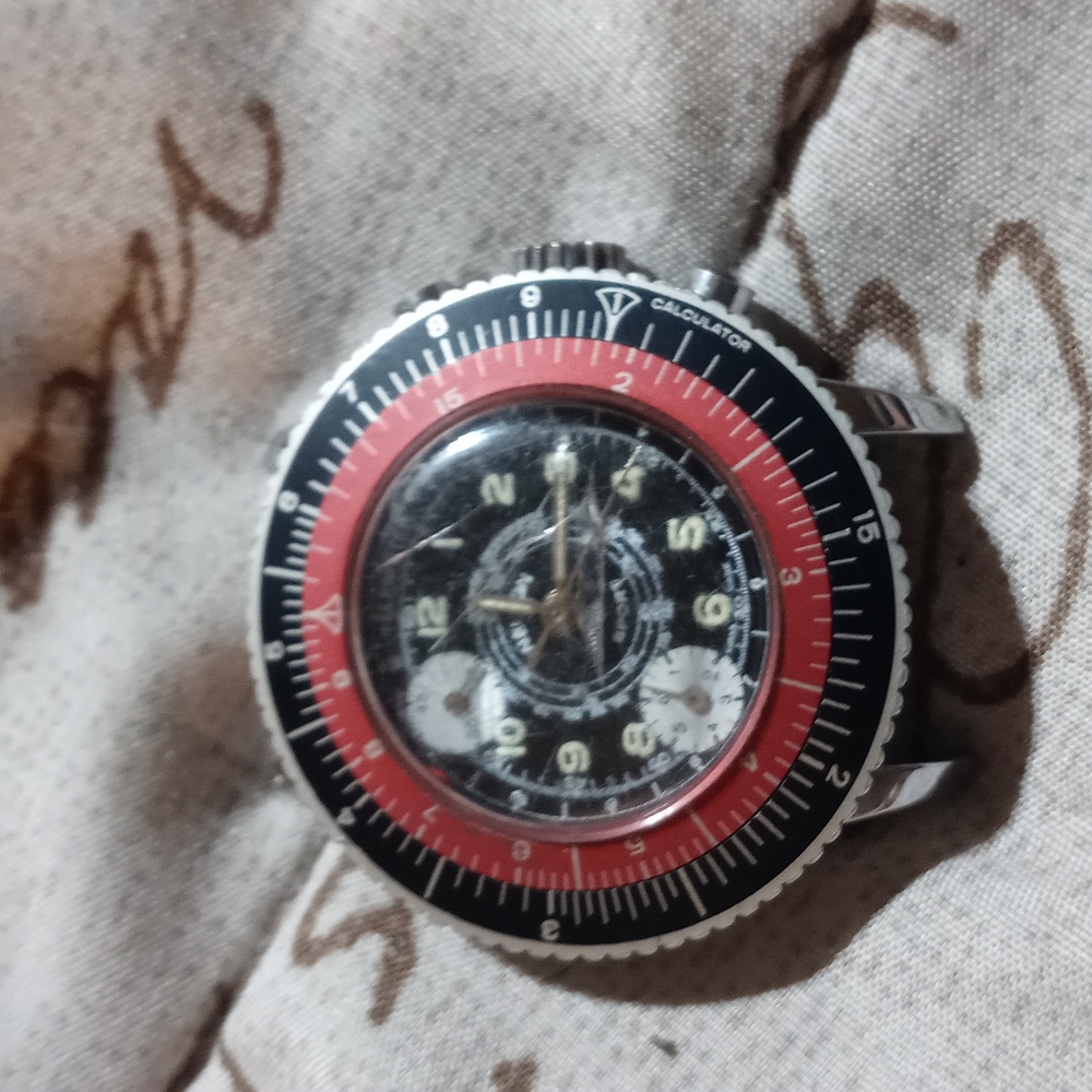 Lucerne stainless steel ceramic bezel sports wristwatch circa 1950